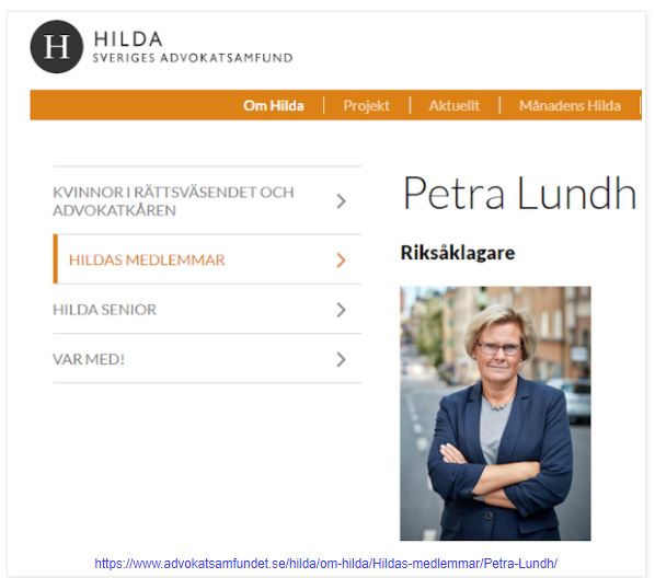 Rättsrötans beskyddare, Riksåklagare Petra Lundh