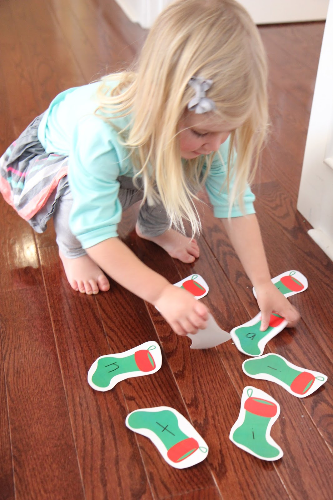 Toddler Approved! Alphabet Stocking Matching Game