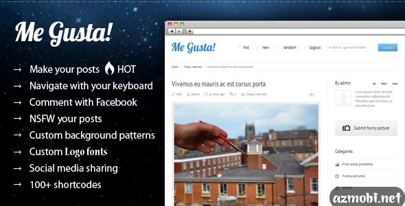 Me Gusta! User-driven Content Sharing Theme V2.4