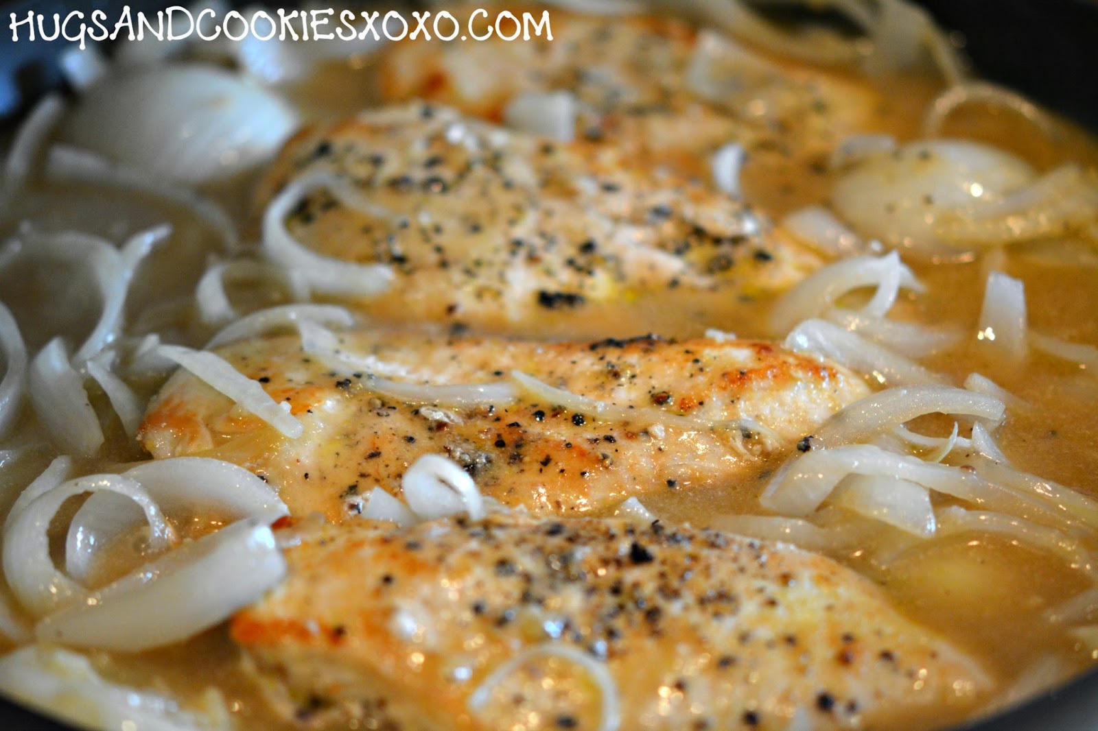 CHICKEN & ONIONS IN A LIGHT BALSAMIC CREAM SAUCE Hugs and Cookies XOXO