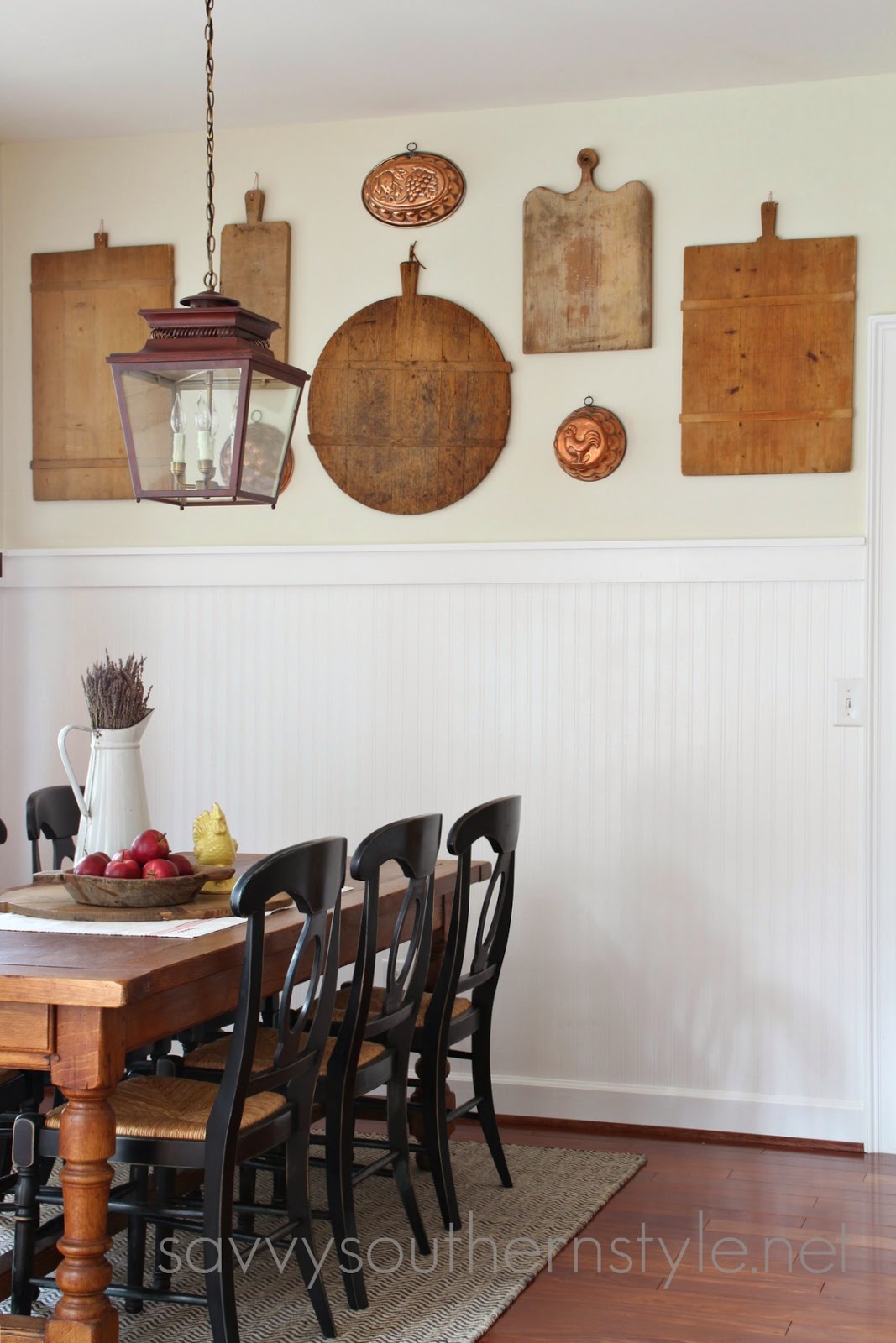 Savvy Southern Style Gallery Wall in the Breakfast Room