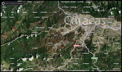 Mapa de Relieve de CARACAS, capital de VENEZUELA Mapa de Relieve de CARACAS, capital de VENEZUELA