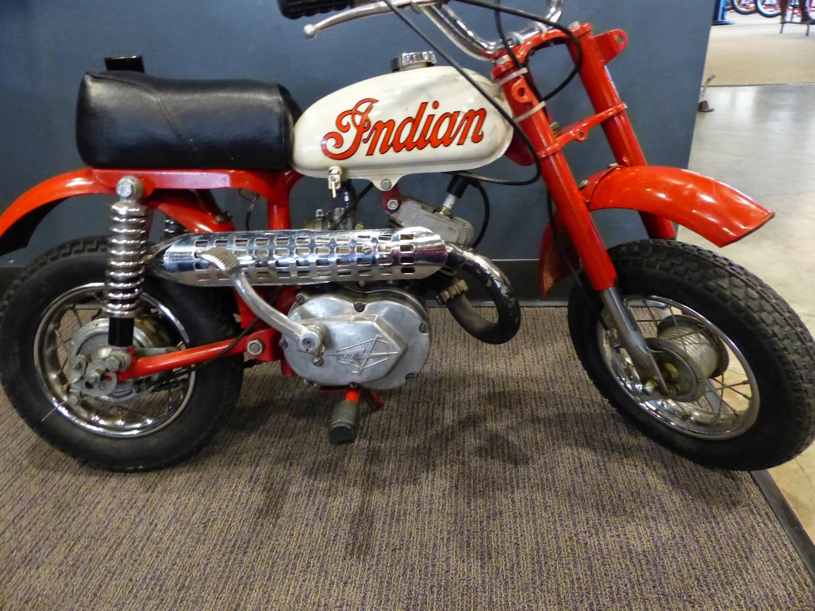 OldMotoDude Indian Mini Bike on display at the 2015 Siege Vintage MX