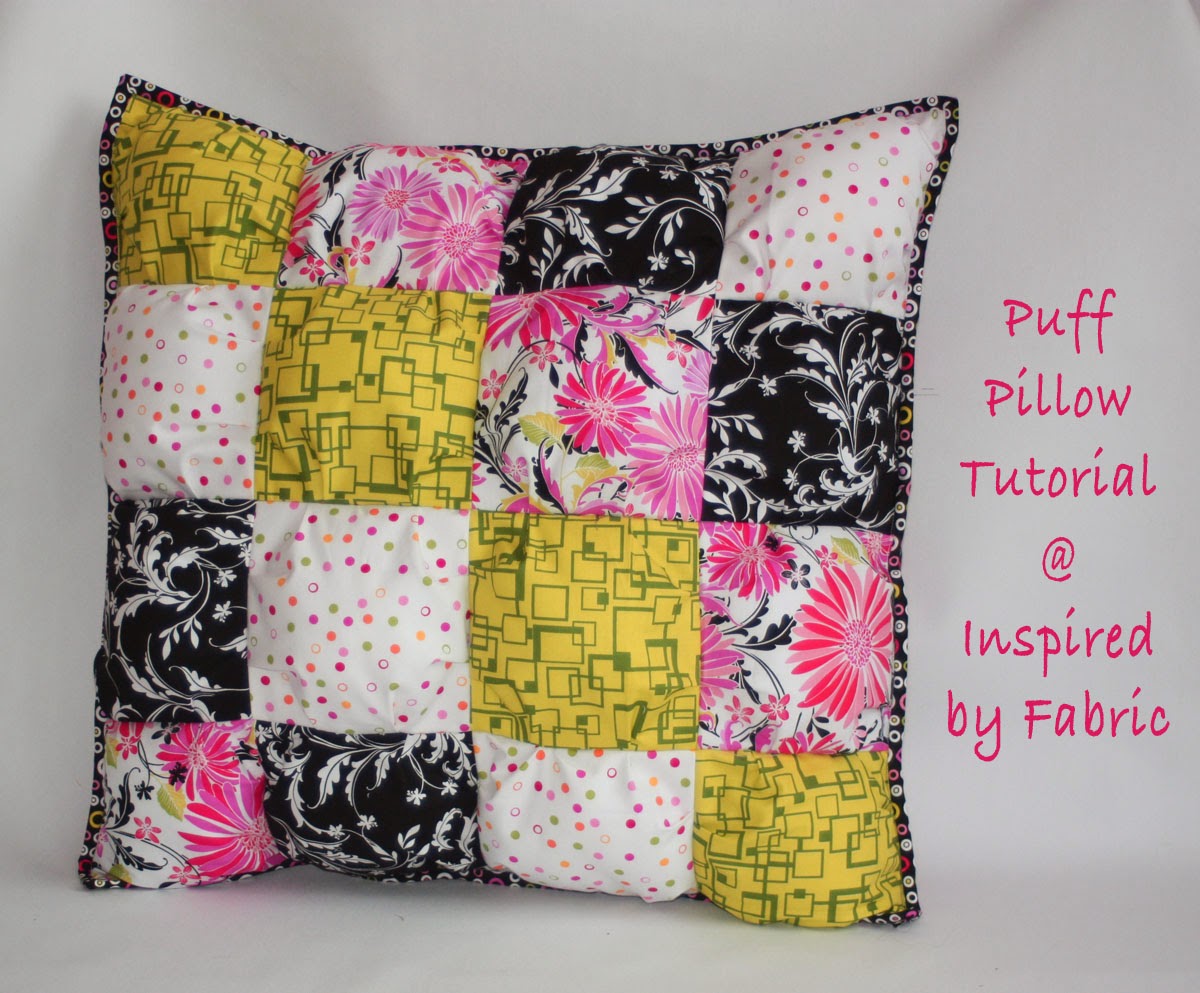 Inspired by Fabric Puff Pillow Tutorial