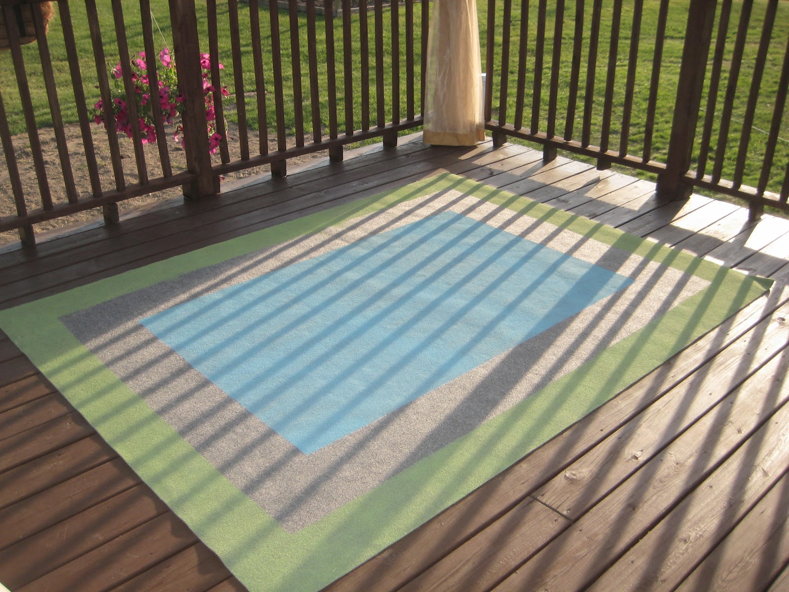 View From My Front Porch Spray Painted Rug