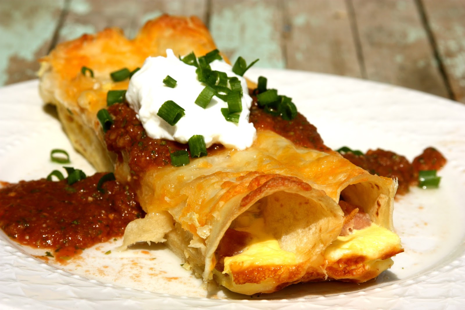 My Recipe Box {Overnight} Ham and Cheese Enchiladas