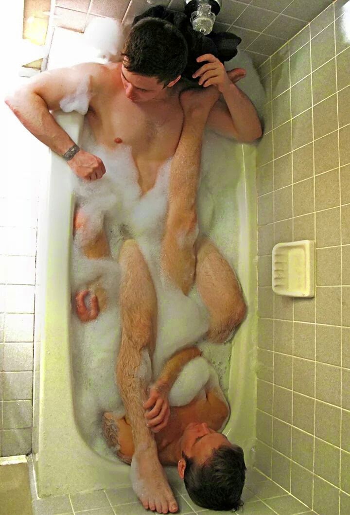 Gay guys in the shower together
