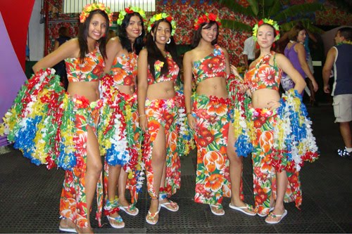 baile havaiano roupas
