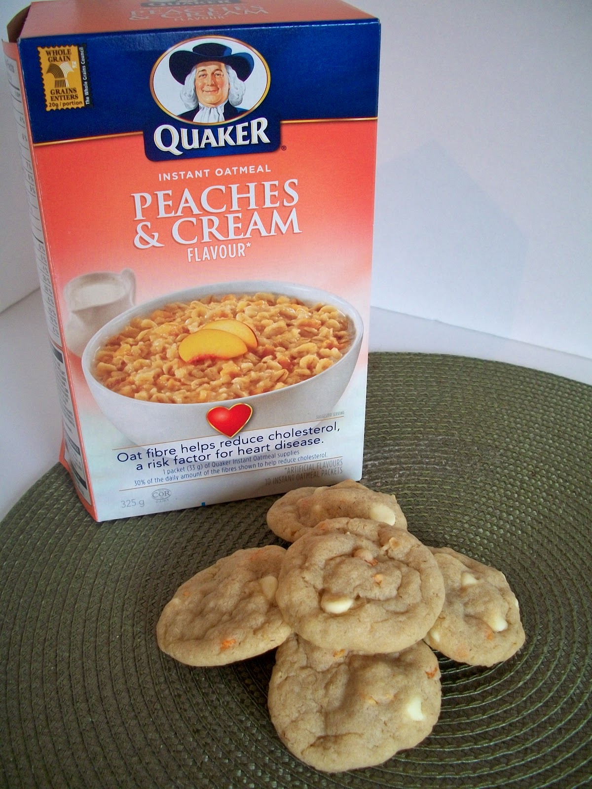 Brooke Bakes Peaches n' Cream Oatmeal Cookies