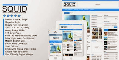 Squid ThemeForest Clean Responsive Blogger Template