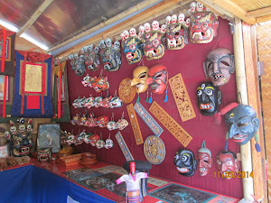 Bhutanese local handicrafts sold in "Craft Bazar" shops.