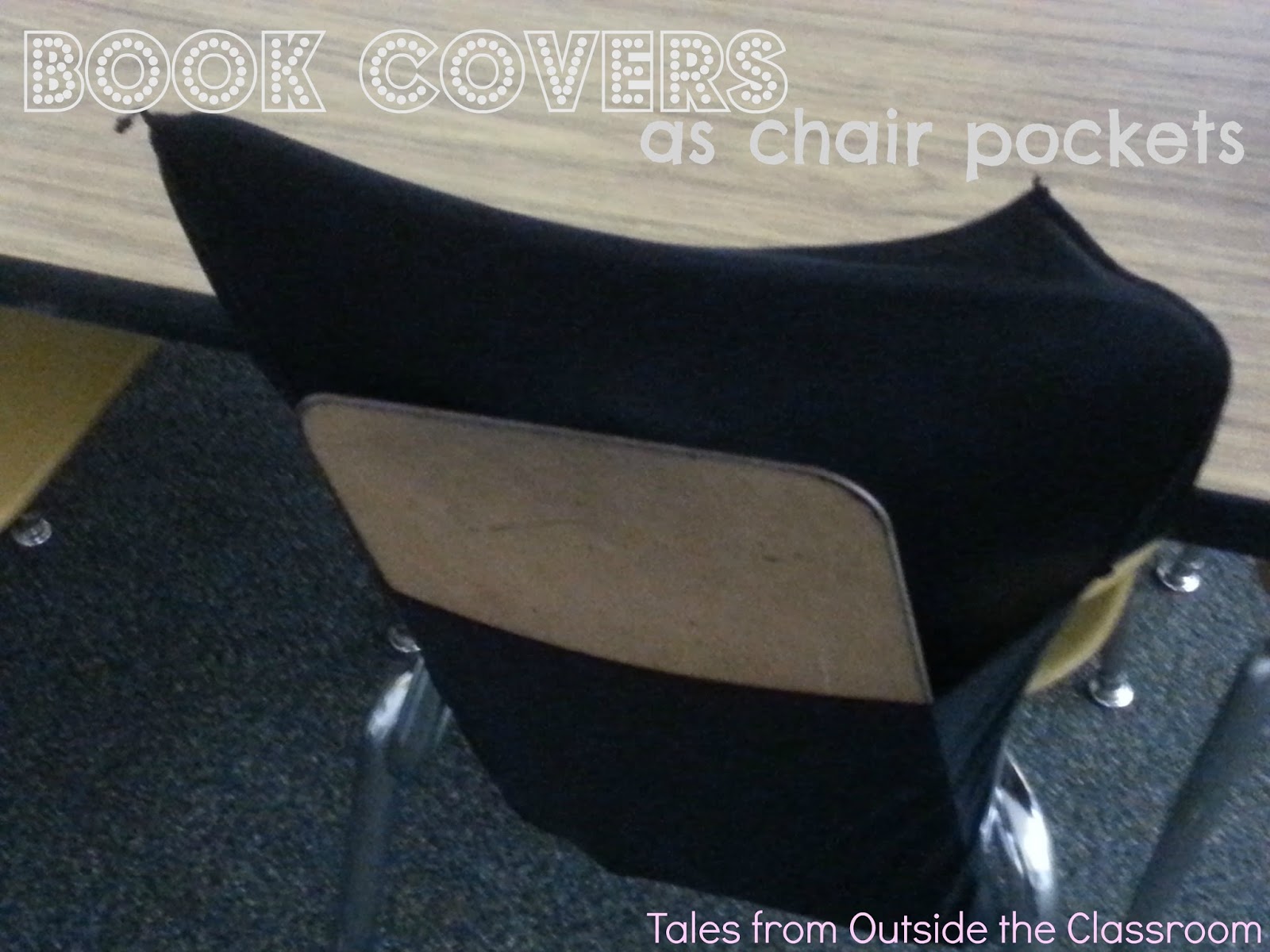 Book Covers as Chair Pockets My take on the Pinterest sensation