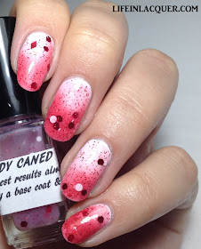 laquerdaisical Candy Caned swatch and review indie polish uk thermal