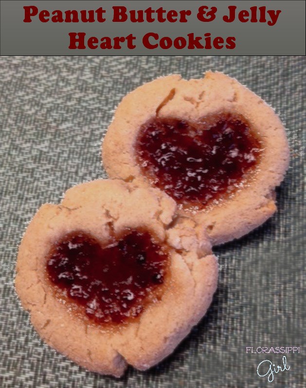 Florassippi Girl Peanut Butter and Jelly Heart Cookies