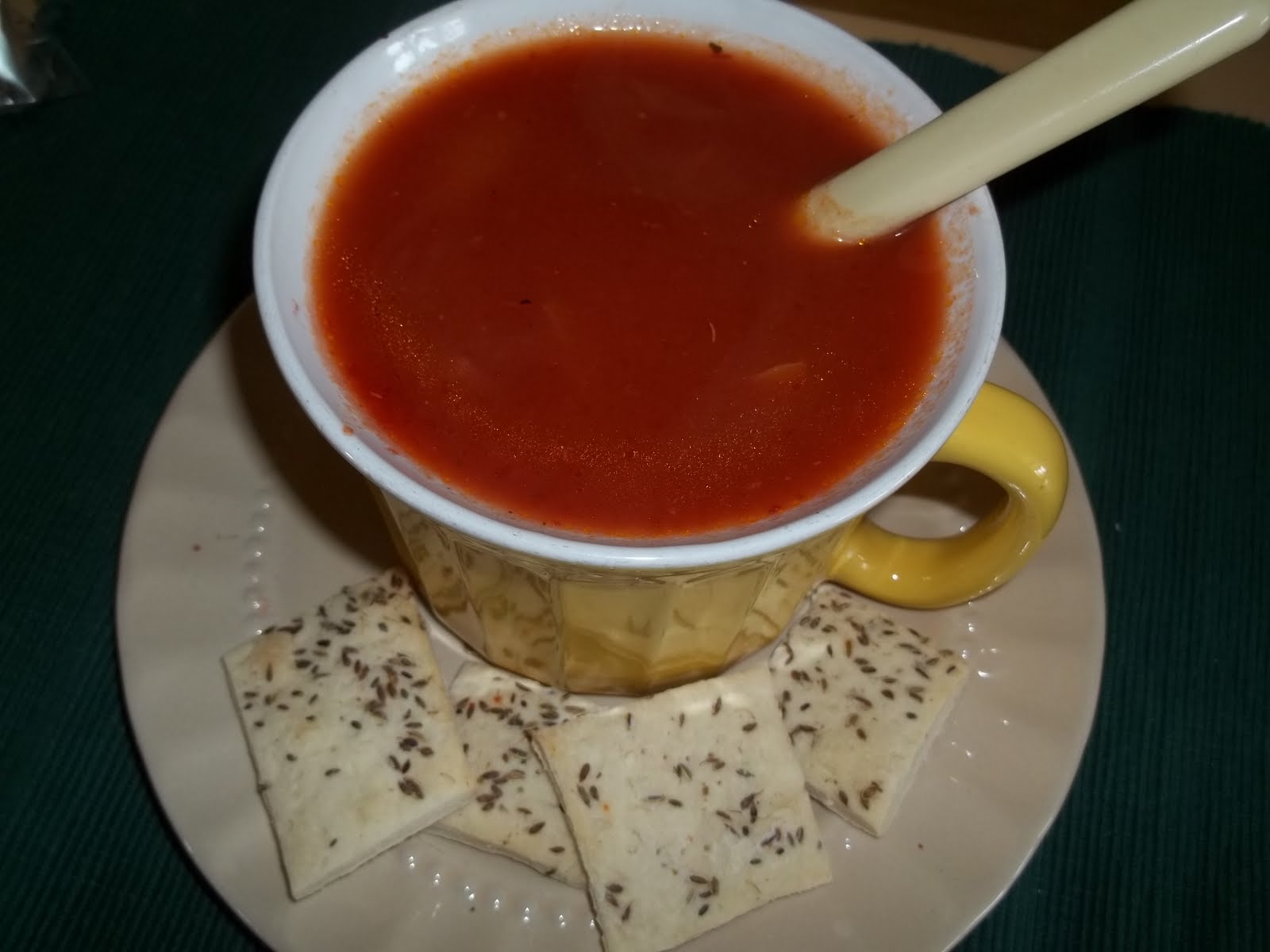 THE BLESSED HEARTH Homemade Crackers and Tomato Soup...