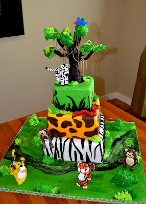 The Shank Family: A Safari Theme Birthday Cake!
