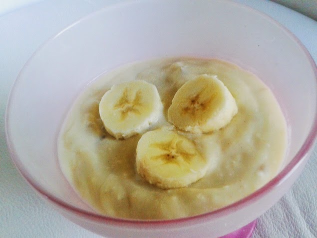 Vanilla -banana ricotta puding