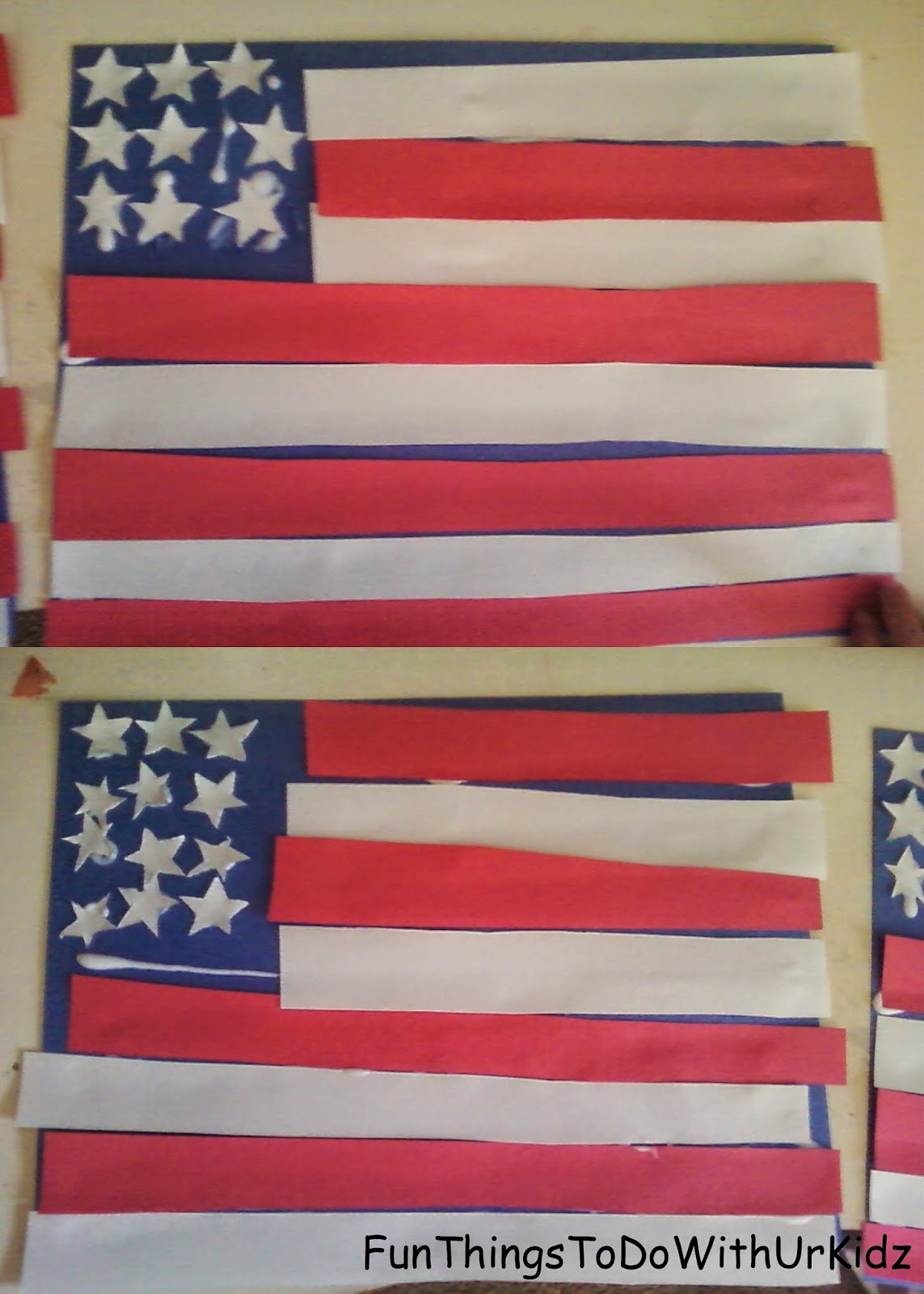 construction paper flags