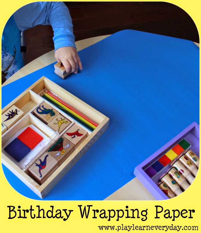 Making Birthday Wrapping Paper - Play and Learn Every Day