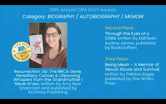 1st Place for Resurrection Lily - 2020 CIPA EVVY Book Awards!