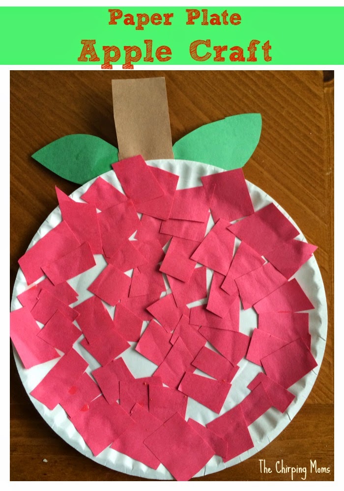 Apple Craft From Red Paper Plates Apple Craft From Red Paper Plates