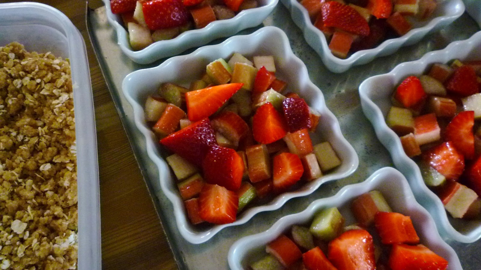 For Love of the Table StrawberryRhubarb Crisp with Orangescented