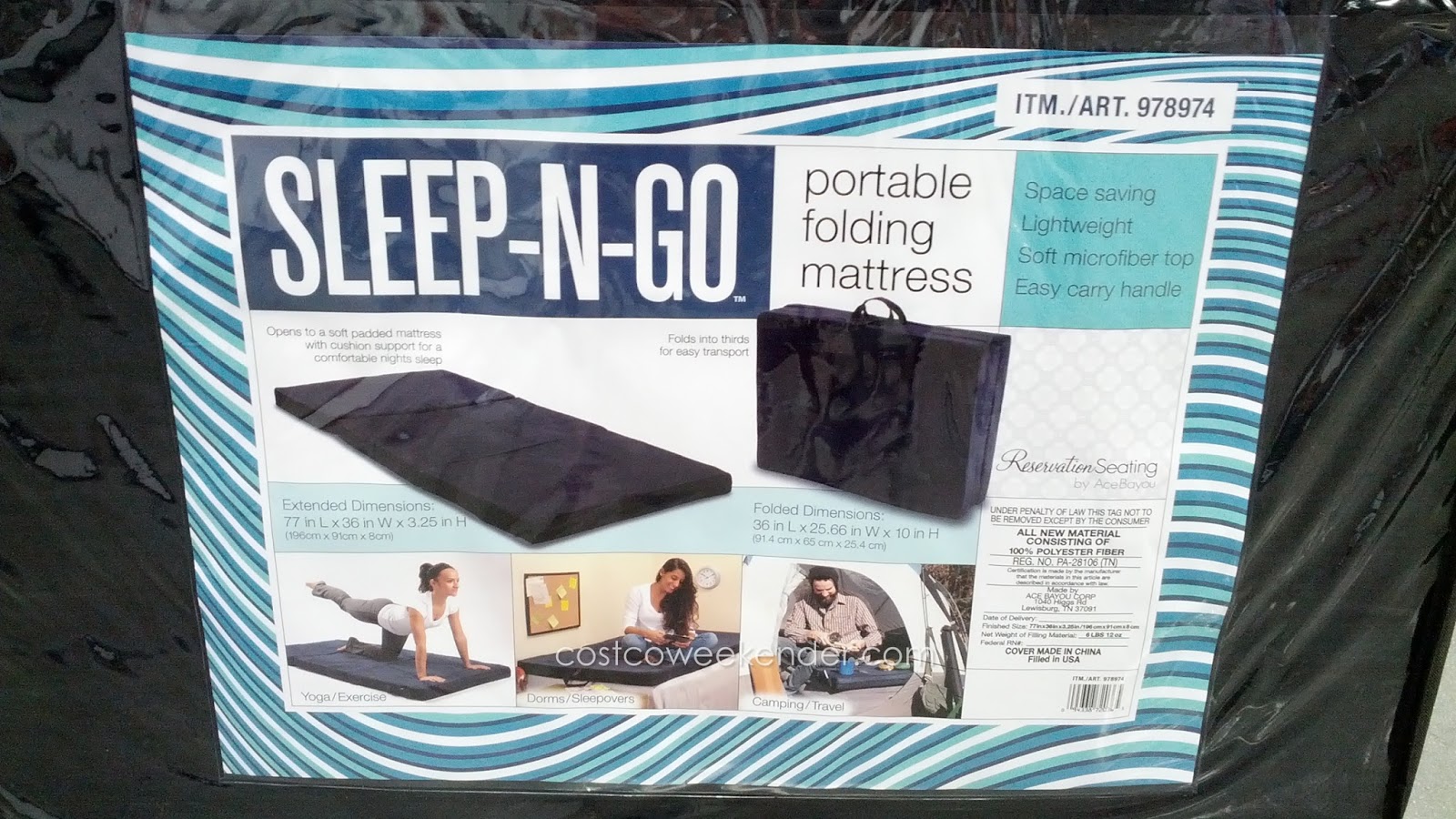 sleep and go portable folding mattress