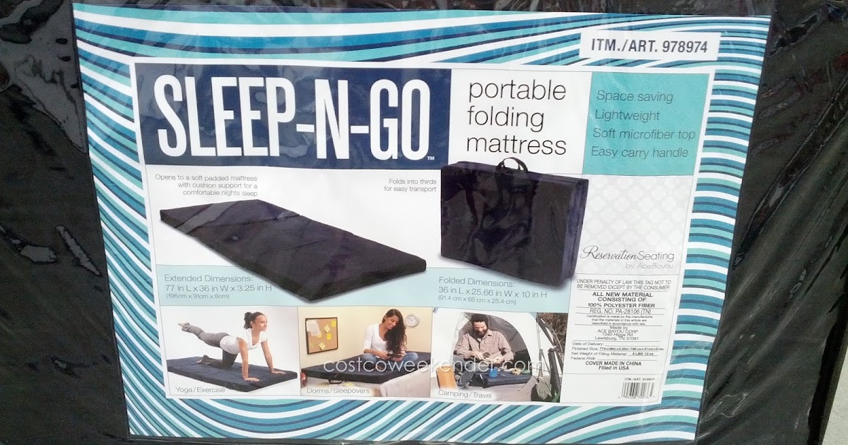 sleep n go tri fold mattress