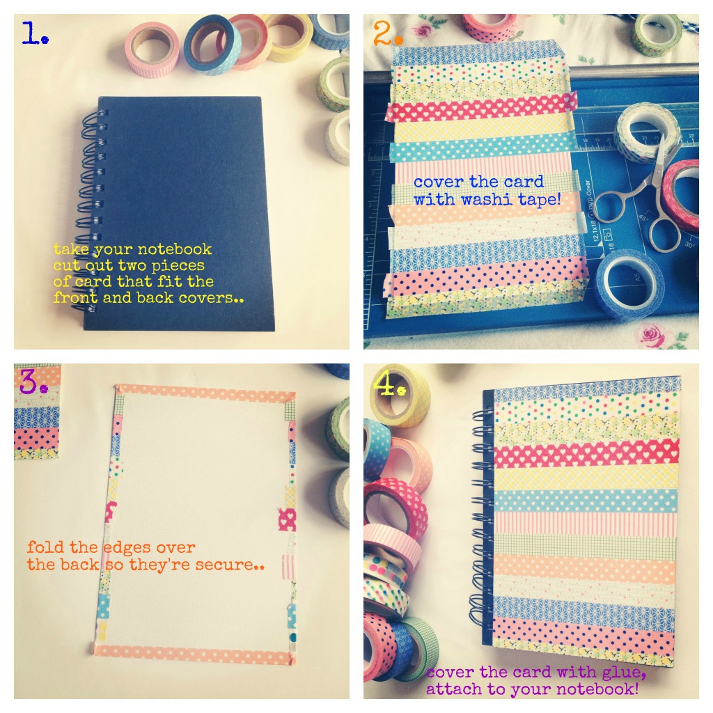 DIY washi tape notebooks! BURKATRON