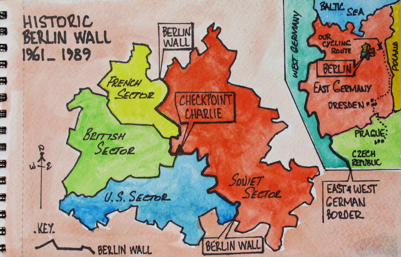 Map of the Divisions of Berlin (1961-1989)