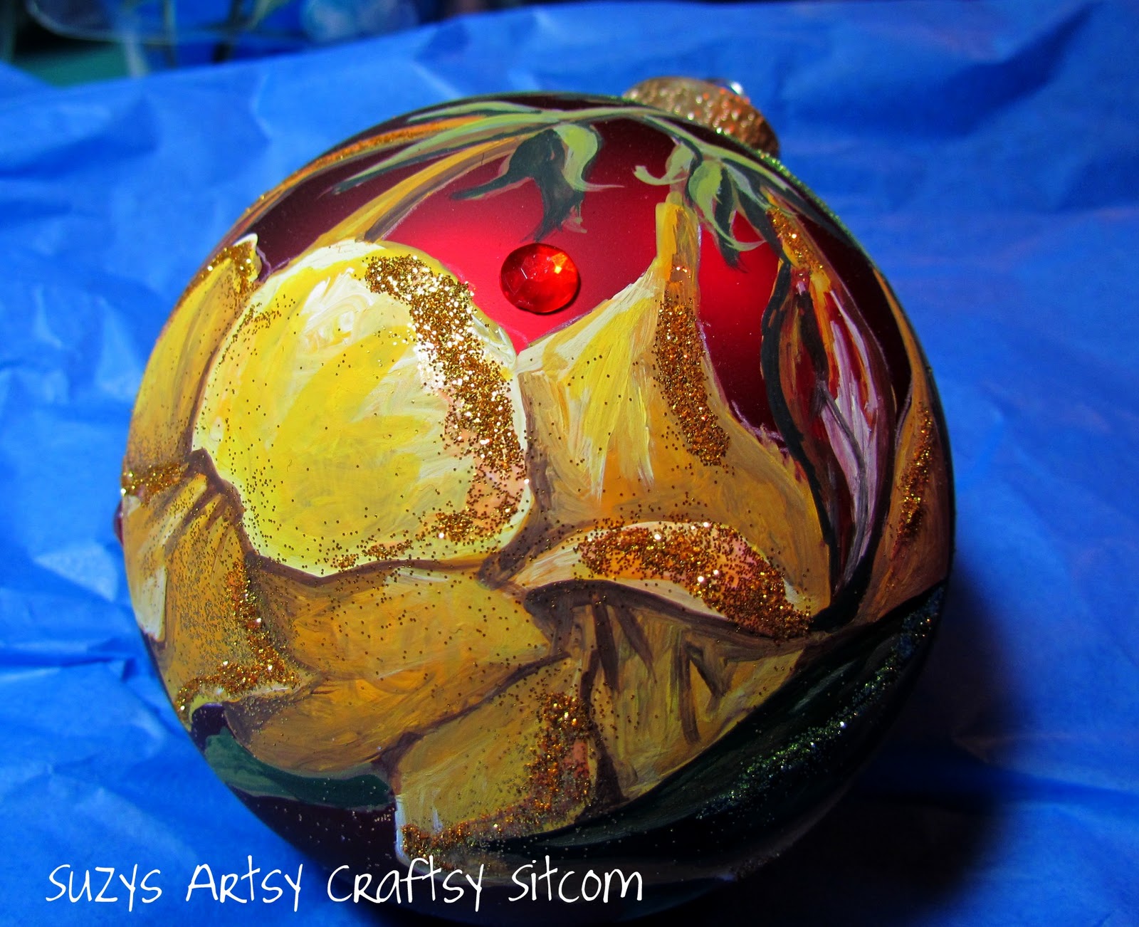 Floral Handpainted Ornaments