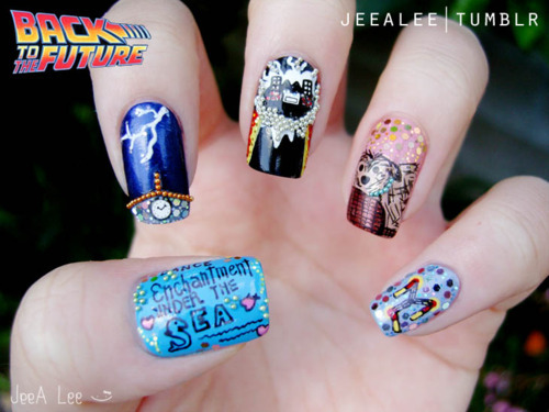 Back To The Future Nail Art. Tuesday, August 23, 2011