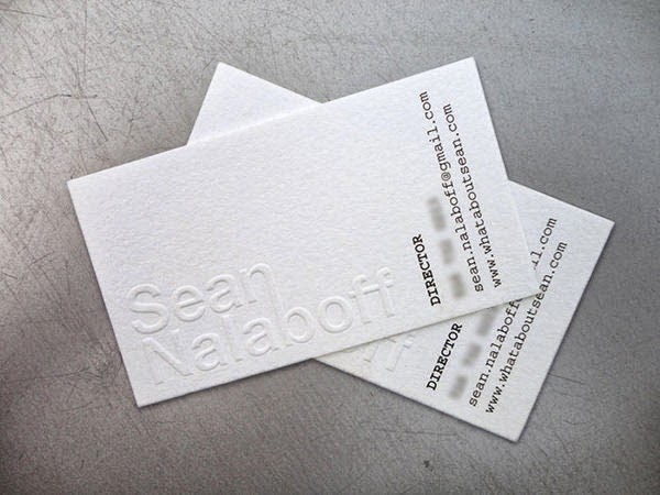 Embossed Business Cards