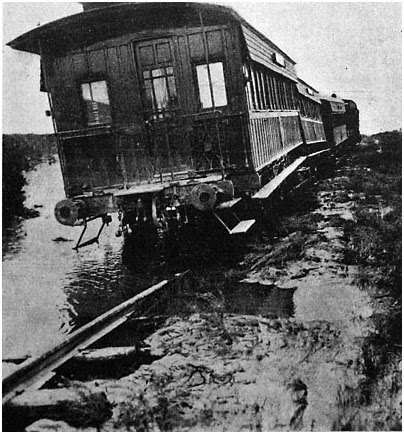 1915 - FFCC SUD - Línea a Zapala: La gran inundación de Río Colorado.