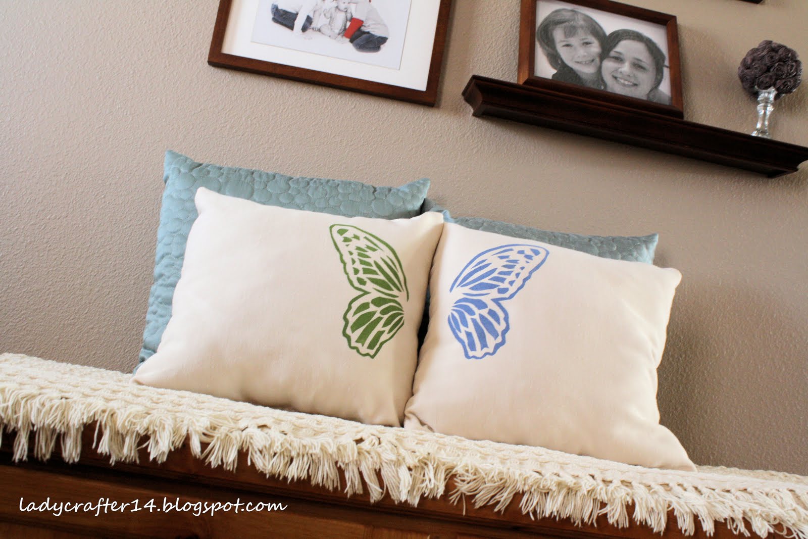 Ladybugs... Crafts... and 14??? Pier 1 Inspired Butterfly Pillows