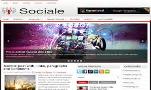 Sociale 3 Column Blogger Template