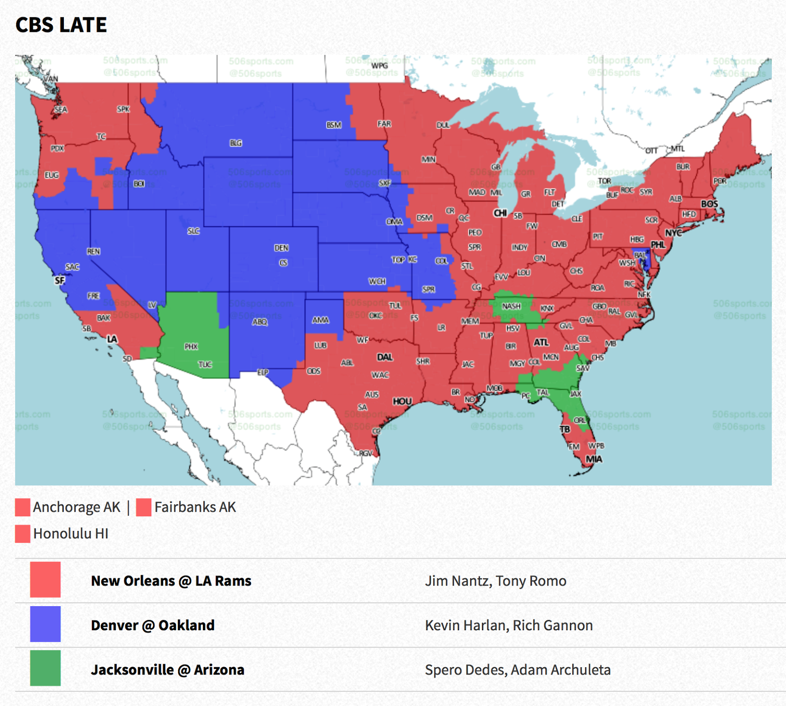 PACKERVILLE, U.S.A. Week 12 NFL TV Maps