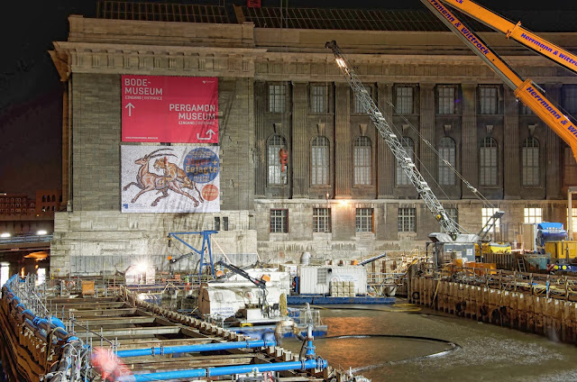 Baustelle Empfangsgebäude für die Museumsinsel, Pergamon Museum, Am Kupfergraben, Bodestraße 1-3, 10178 Berlin, 08.01.2014
