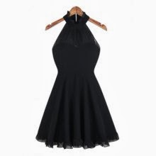 Halter Dress - $50 (Size Medium Only) Black