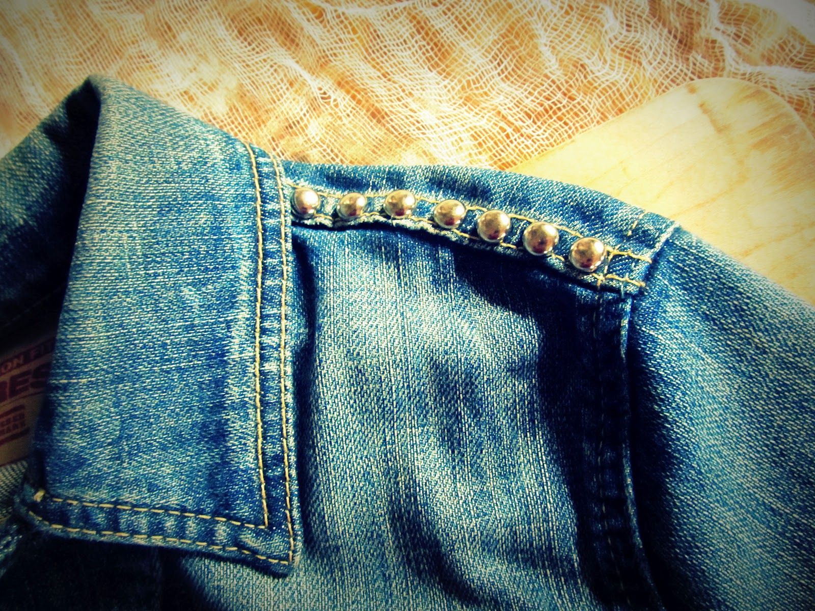 WobiSobi Studded Denim Jacket, DIY