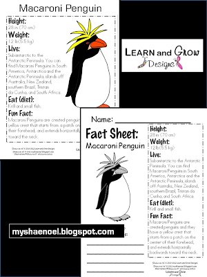 Learn and Grow Designs Website: "Let's Learn about Penguins Unit" for