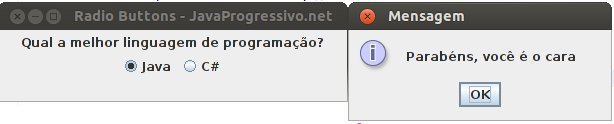Tutorial de Java sobre JRadioButton Curso de Java completo online grátis com certificado