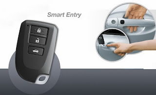 Khóa của điều khiển từ xa trên tay nắm của vios phiên bản 2016