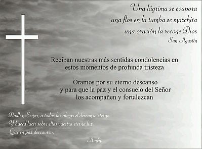 tarjetas de pesame en espanol gratis