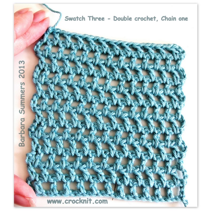 Mi Crochet Swatch it: Swatch Three - How to crochet offset filet