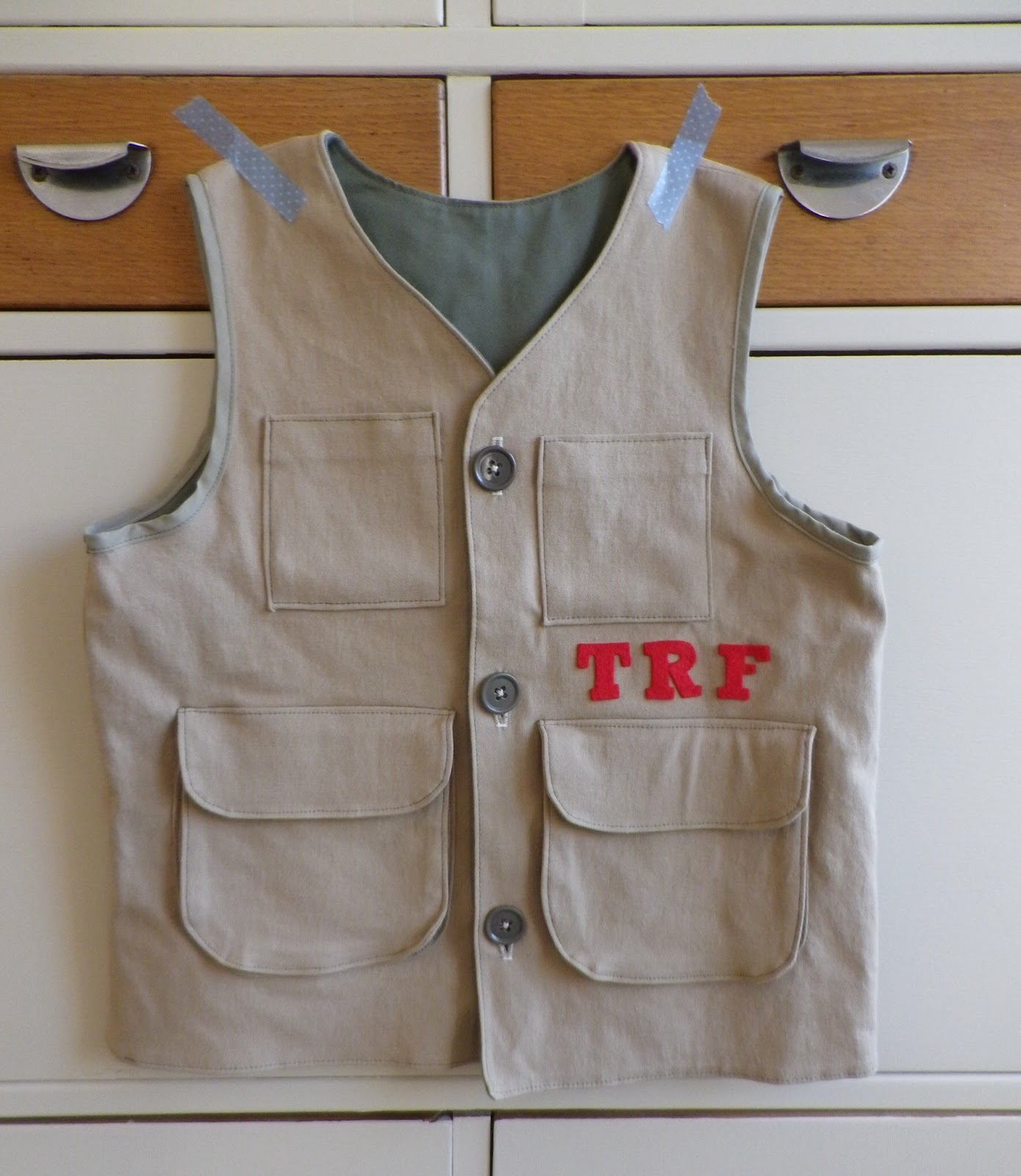 Carefully made by Mrs Robinson The rainforest explorer vest