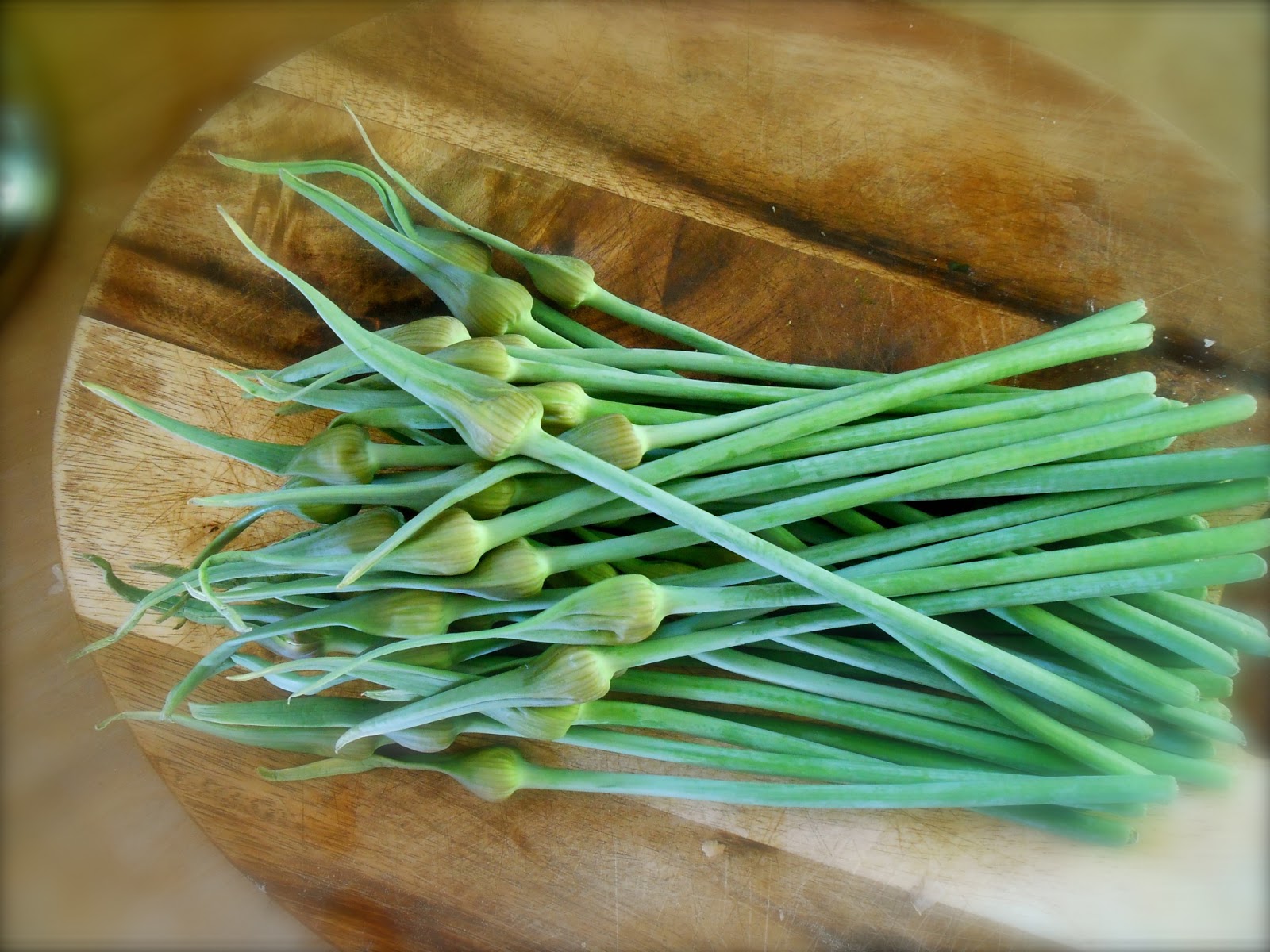 Beauties and the Feast Garlic Scape Pesto