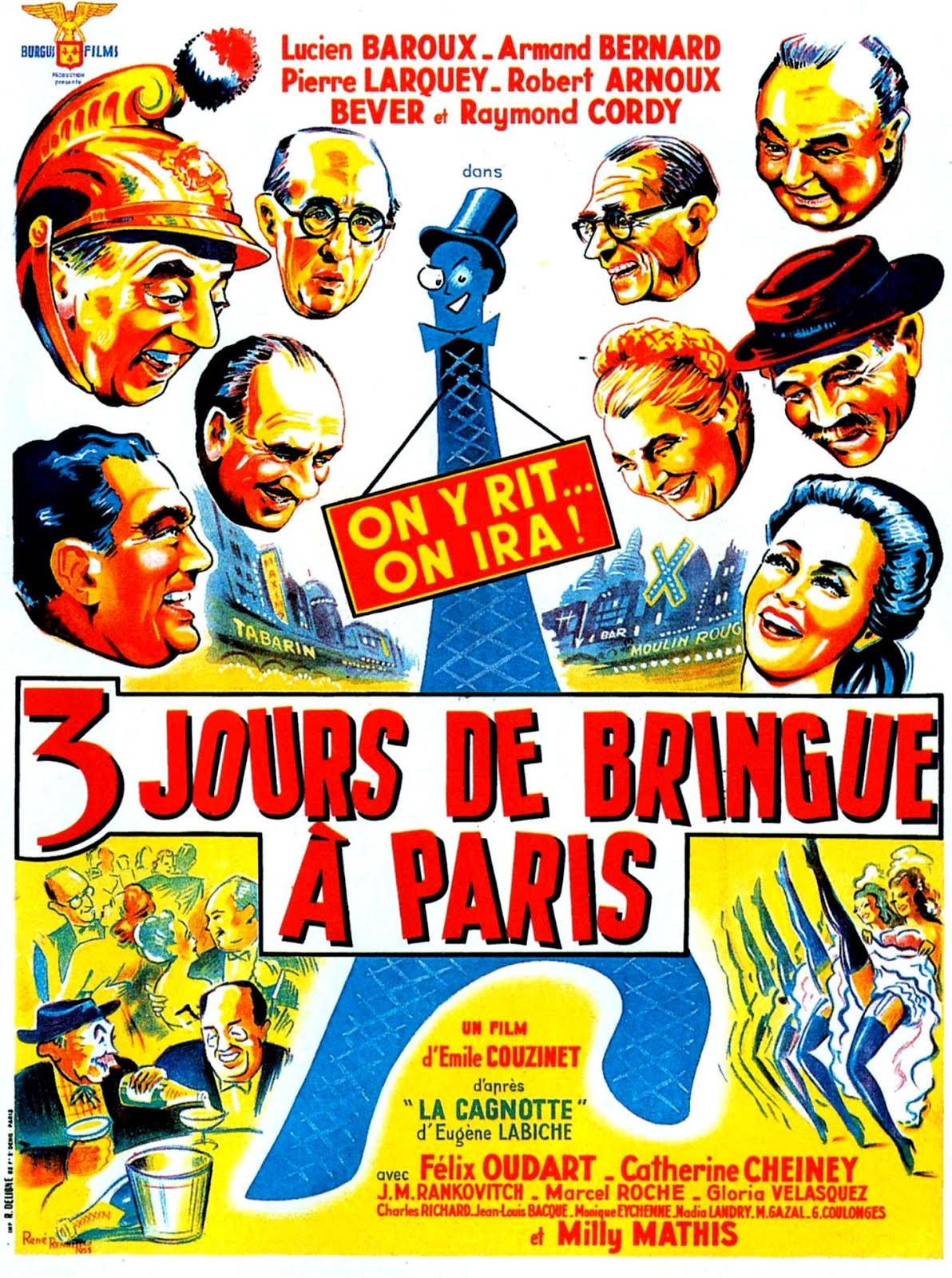 3 jours de bringue à Paris (1953) Emile Couzinet - 3 jours de bringue à Paris