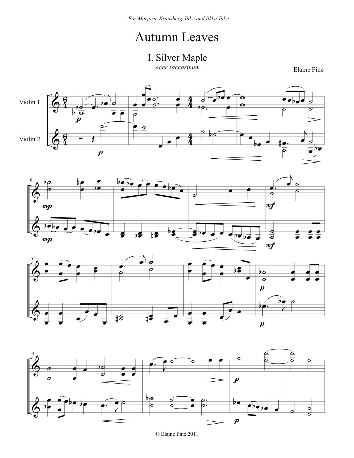 Autumn Leaves Piano Sheet