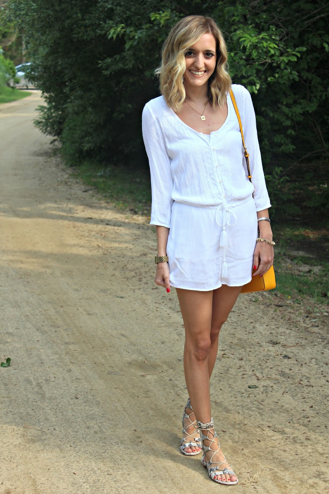 white romper outfit